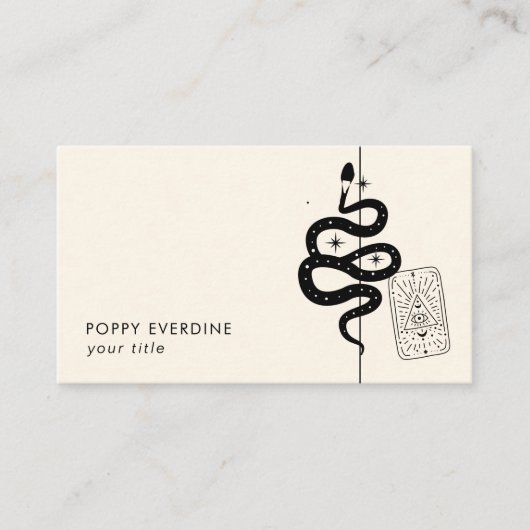 Mystic Celestial Business Card Template Visitekaartje (Voorkant)