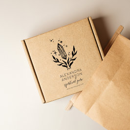 Mystic Celestial Cristal Spiritual Elegant Script Rubberstempel