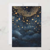 Mystic Celestial Midnight Blue Gouden Sterren Maan Kaart (Achterkant)