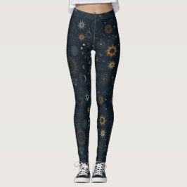 Mystic Celestial Pattern Leggings
