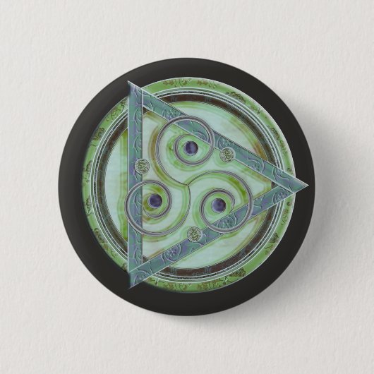 Mystic Celtic Triad Ronde Button 5,7 Cm (Voorkant)