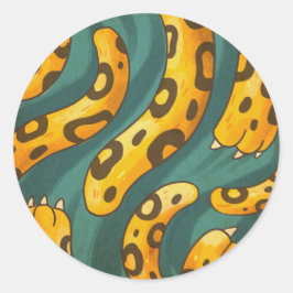 Mystic Cheetah - Animal Pattern Illustration Ronde Sticker