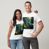 Mystic Christmas –Glowing Deer in Enchanted Forest T-shirt (Unisex)