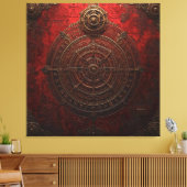 Mystic Compass Rose Canvas Afdruk (Insitu (Woonkamer))
