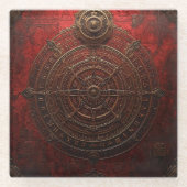 Mystic Compass Rose Glazen Onderzetter (Voorkant)