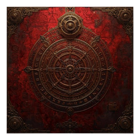 Mystic Compass Rose Perfect Poster (Voorkant)