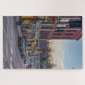 Mystic, Connecticut bij zonsondergang op Thanksgiv Legpuzzel (Horizontaal)