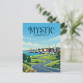 Mystic Connecticut Briefkaart (Staand voorkant)