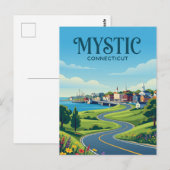 Mystic Connecticut Briefkaart (Voorkant / Achterkant)