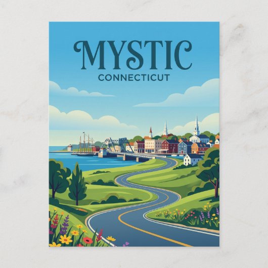 Mystic Connecticut Briefkaart (Voorkant)