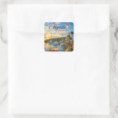 Mystic, Connecticut Haven Vierkante Sticker (Tas)