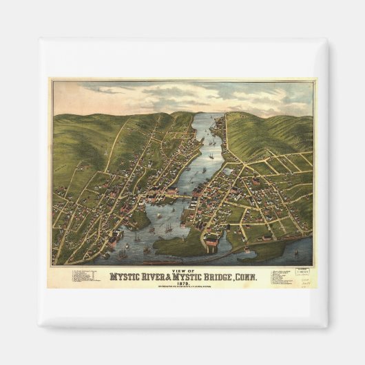 Mystic Connecticut in 1879 Magneet (Voorkant)