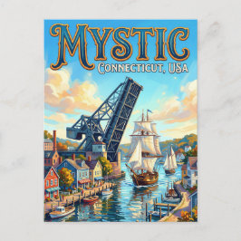 Mystic, Connecticut VS Briefkaart