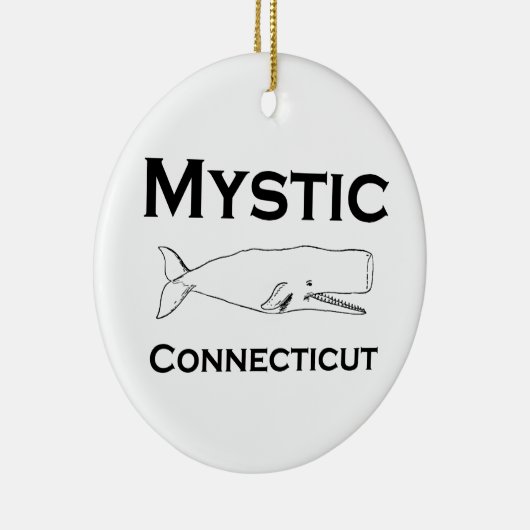 Mystic Connecticut  walvis Keramisch Ornament (Rechts)