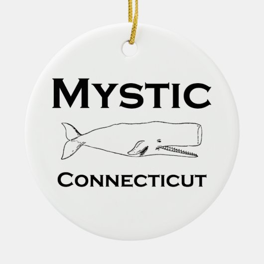 Mystic Connecticut  walvis Keramisch Ornament (Voorkant)