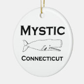 Mystic Connecticut  walvis Keramisch Ornament (Links)