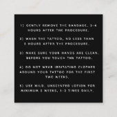Mystic Cosmic Eye Tattoo Aftercare Instructions Vierkante Visitekaartje (Achterkant)