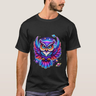 Mystic Cosmic Owl Galaxy Spirit Animal T-shirt