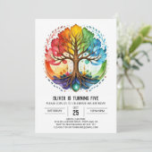 Mystic Cosmic Tree Verjaardag Kaart (Staand voorkant)