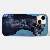 Mystic Crow iPhone Case – Fantasy Animal Art, Dark (Achterkant (horizontaal))