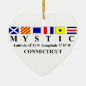 Mystic, CT - Longtitude & Latitude Keramisch Ornament (Voorkant)