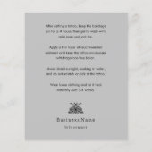 Mystic Death Moth Tattoo Nazorg Instructies Flyer (Achterkant)