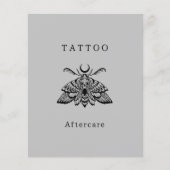 Mystic Death Moth Tattoo Nazorg Instructies Flyer (Voorkant)