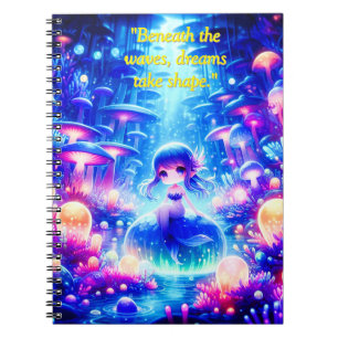 Mystic Depths - Chibi Mermaid Glow Notitieboek