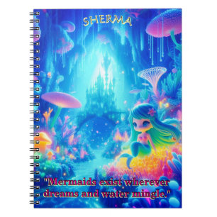 Mystic Depths – Chibi Zeemeermin & Glowing Garden Notitieboek