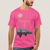 Mystic Dragon - Geometrische Dragon Abstracte Berg T-shirt (Voorkant)