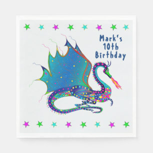 Mystic Dragon in Colorful Kaleidoscope Collectie Servet