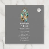 Mystic Dreamcatcher Spirituele Metafysische Yoga Bedankjes Labels (Achterkant)