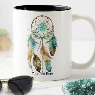 Mystic Dreamcatcher Spirituele Metafysische Yoga Tweekleurige Koffiemok