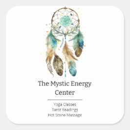 Mystic Dreamcatcher Spirituele Metafysische Yoga Vierkante Sticker