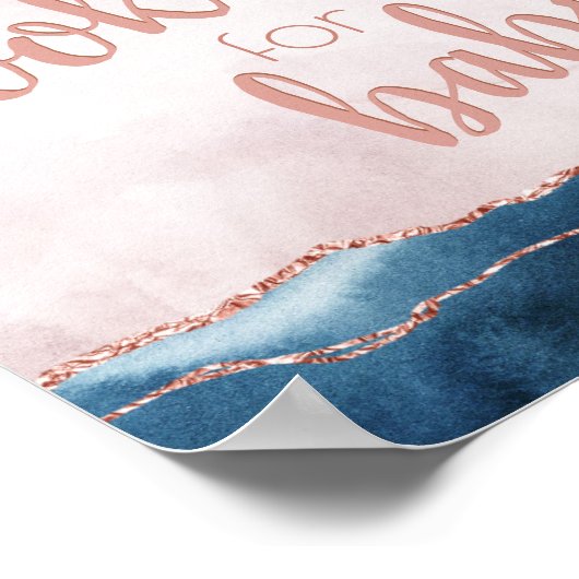 Mystic Elegance | Blauwe roze Agate Books voor Bab Poster (Hoek)