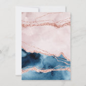 Mystic Elegance | Blauwe roze gewas-graduPartij Kaart (Achterkant)