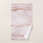 Mystic Elegance | Blauwgroen Blauwe en Roos Gouden Bad Handdoek (Handdoek)