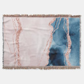 Mystic Elegance | Blauwgroen Blauwe en Roos Gouden Deken (Voorkant)