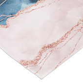 Mystic Elegance | Blauwgroen Blauwe en Roos Gouden Korte Tafelloper (Hoek)