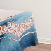 Mystic Elegance | Blauwgroen Blauwe en Roos Gouden Tafelkleed (Voorbeeld)