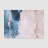 Mystic Elegance | Blauwgroen Blauwe en Roos Gouden Tissuepapier (Voorkant)