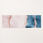 Mystic Elegance | Blauwgroen Blauwe en Roos Gouden Yogamat (Achterkant (horizontaal))
