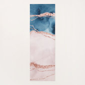 Mystic Elegance | Blauwgroen Blauwe en Roos Gouden Yogamat (Achterkant)