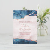 Mystic Elegance | Blauwgroen blauwe roze stemband Kaart (Staand voorkant)