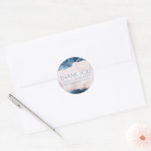 Mystic Elegance | Blauwgroen en Roze Branding Dank Ronde Sticker (Envelop)