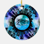 Mystic Elegance in de hedendaagse stijl van de sta Keramisch Ornament (Achterkant)