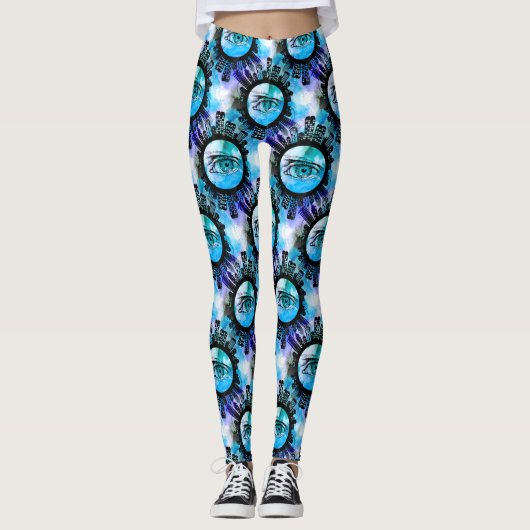 Mystic Elegance in de hedendaagse stijl van de sta Leggings (Voorkant)