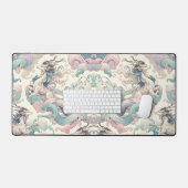 Mystic Elegance: Pastel Kirin fluistert Bureaumat (Keyboard & Muis)