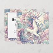Mystic Elegance: Pastel Kirin fluistert Kaart (Voorkant / Achterkant)