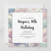 Mystic Elegance: Pastel Kirin fluistert Kaart (Achterkant)